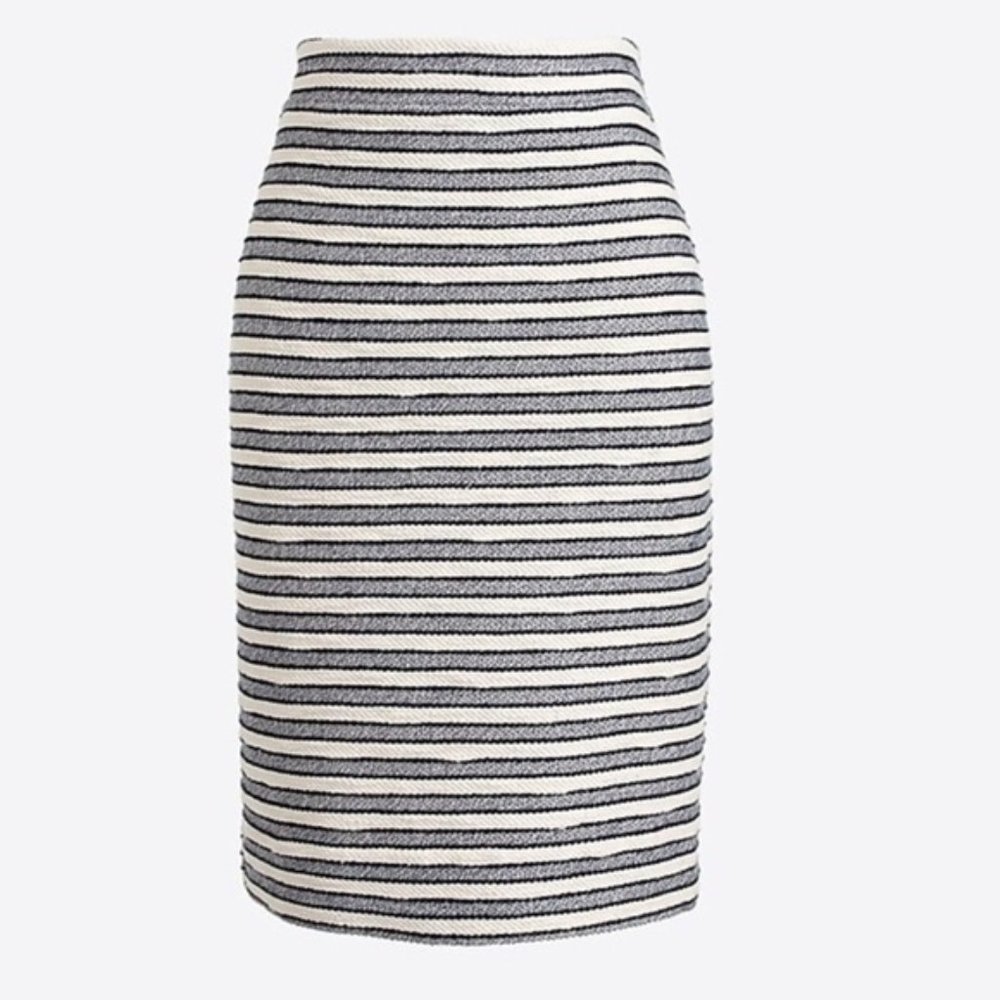J.Crew Striped Terry Pencil Skirt